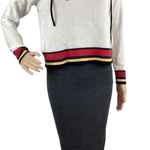 BCBGeneration Intarsia Sweater Size XXS White Original - Picture 3 of 7